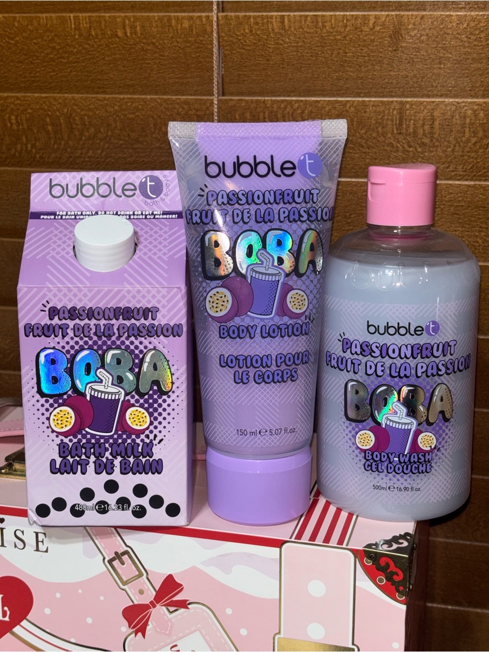 Bubble T Boba PaBubble T Boba Passionfruit Body Lotion, Bath Milk, Body Wash Set